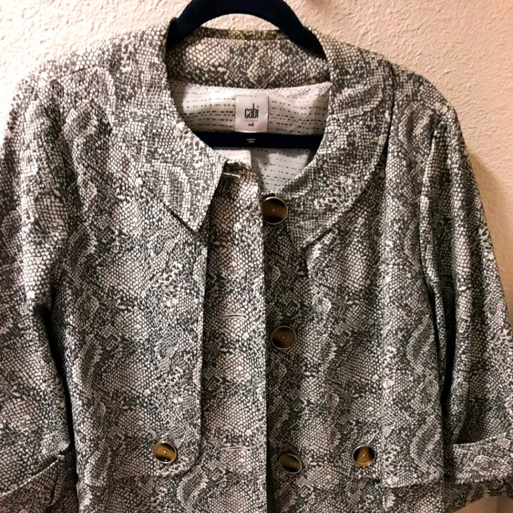 CAbI Snakeskin-print Trench